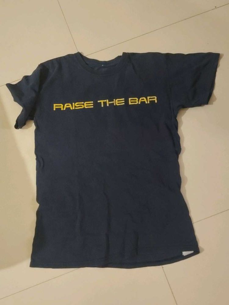 Navy Blue "RAISE THE BAR" T-Shirt