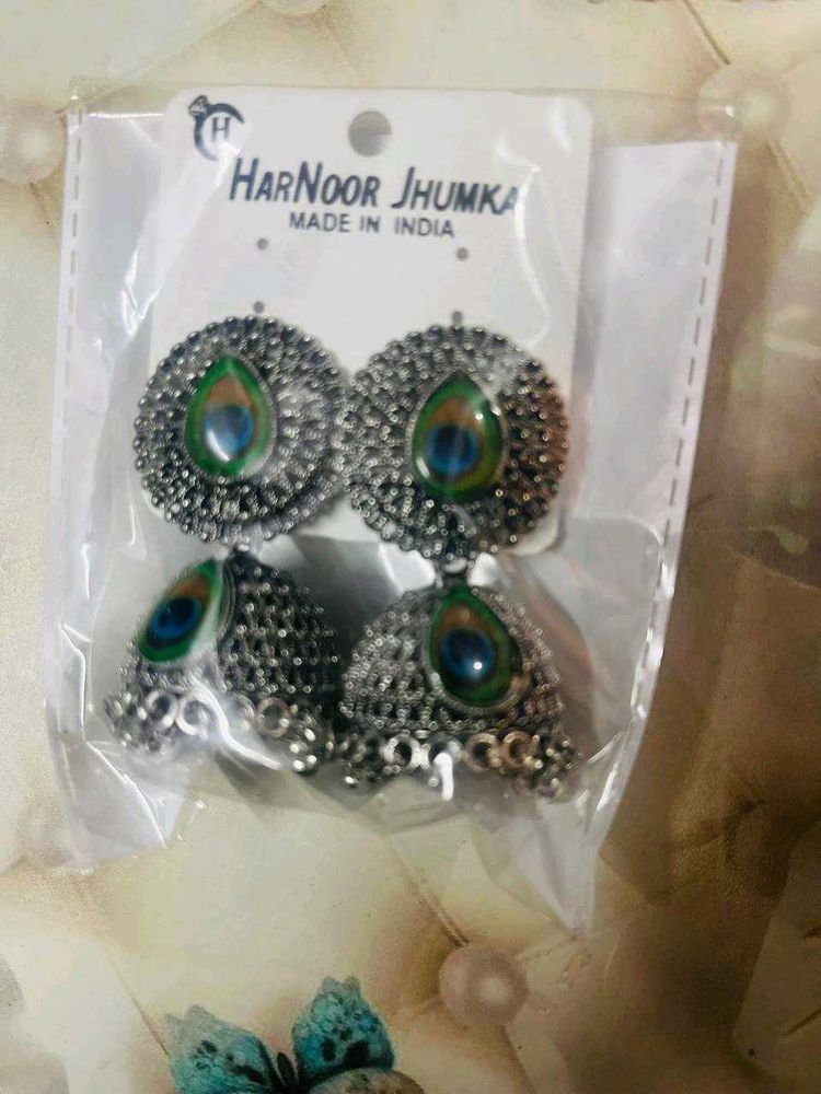 Fancy Party Wear Oxidised Jumka