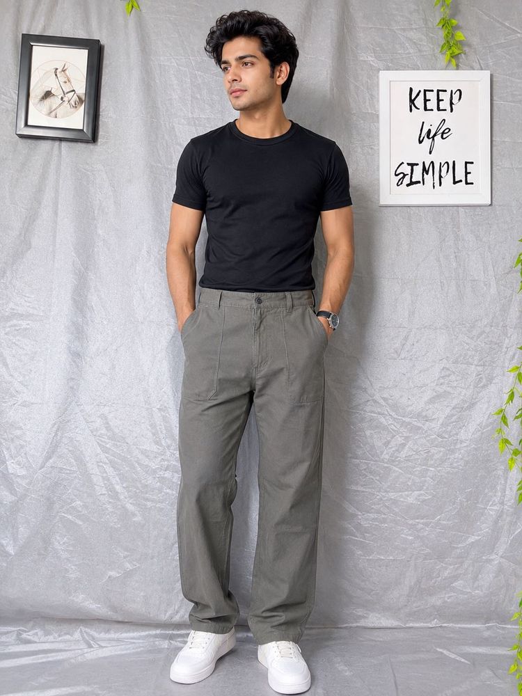 Men's Gray Cargo Pants