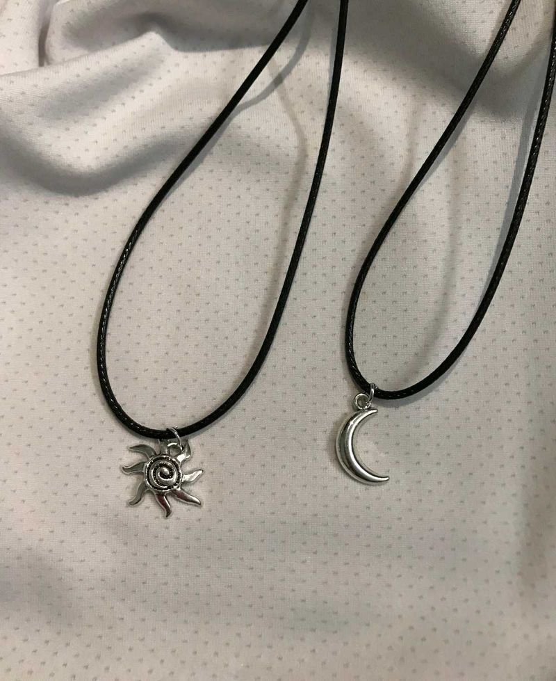 Sun and Moon Necklaces Set