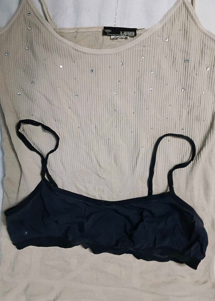 LURE Ribbed Cami &amp; Bra Set