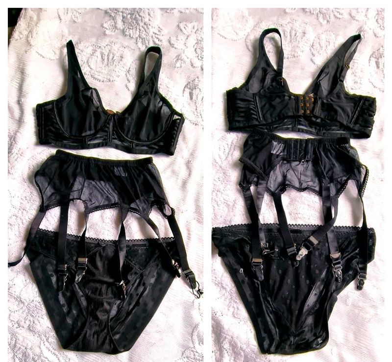 black Victoria secret lingeri set