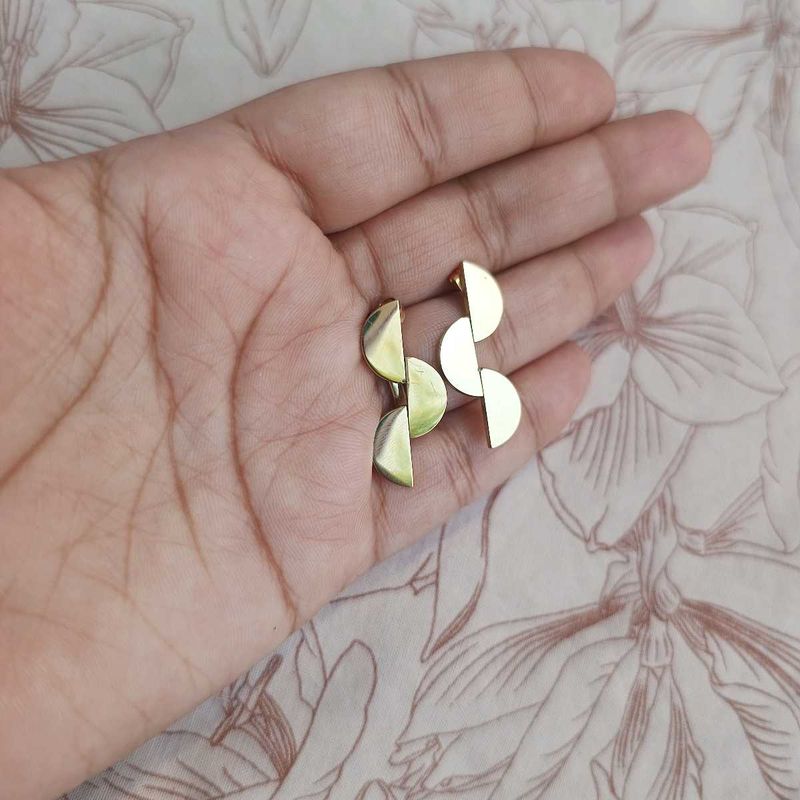 Geometric Half-Circle Antitarnish Earrings