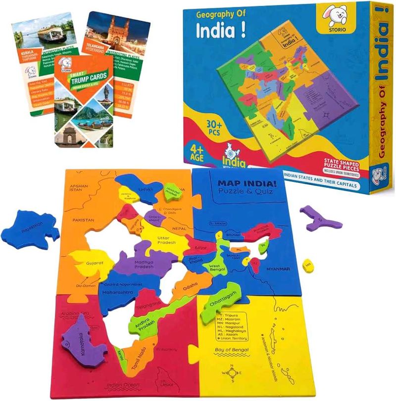 Learn India Geography - Puzzle &amp; Quiz Game