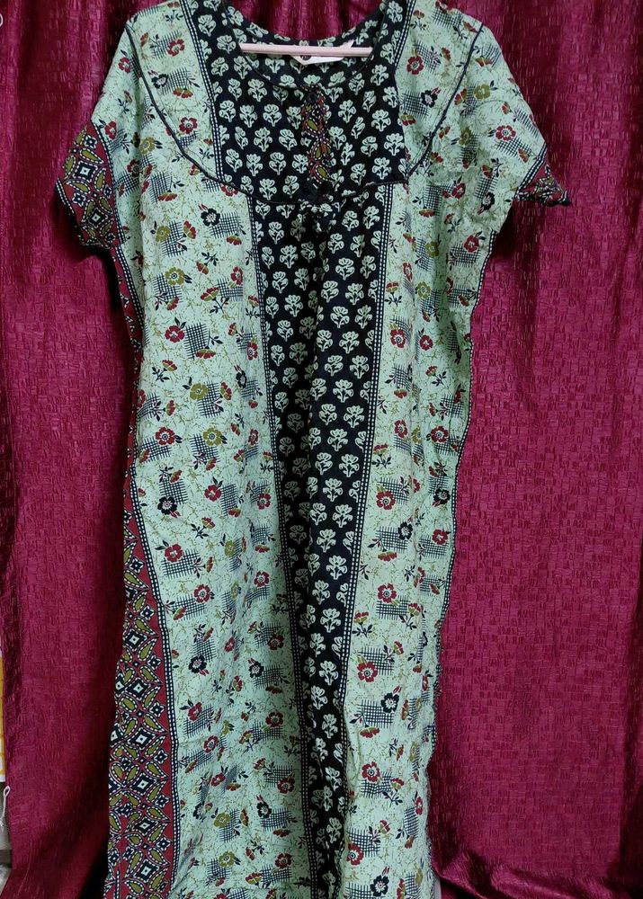 Floral Print Cotton Nighty