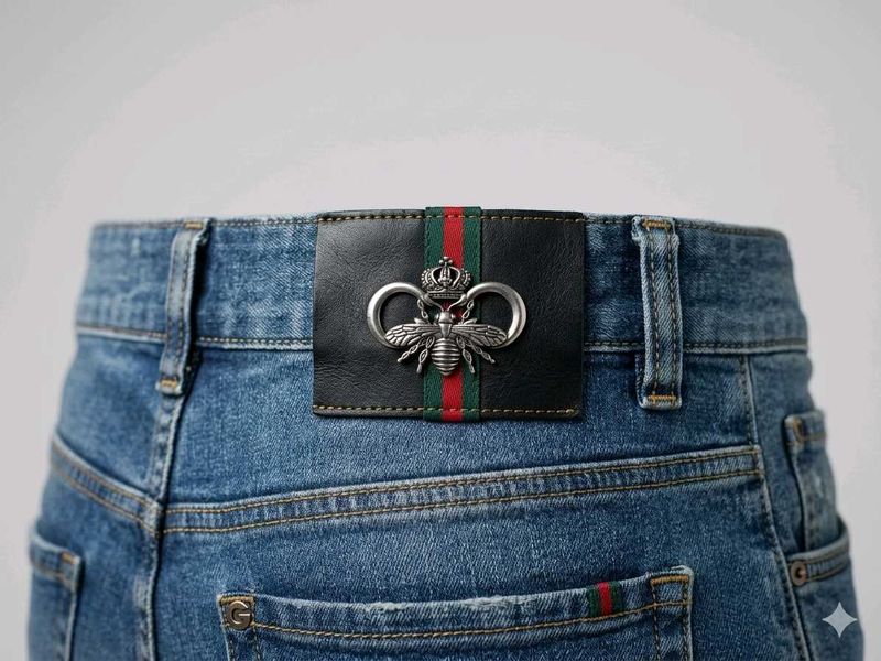 Designer Jeans with Bee Emblem
