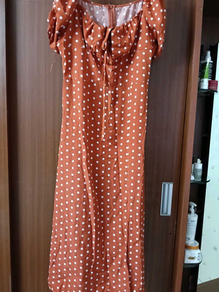 Charming Polka Dot Midi Dress