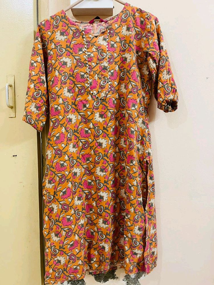 Orange Kurti For Office