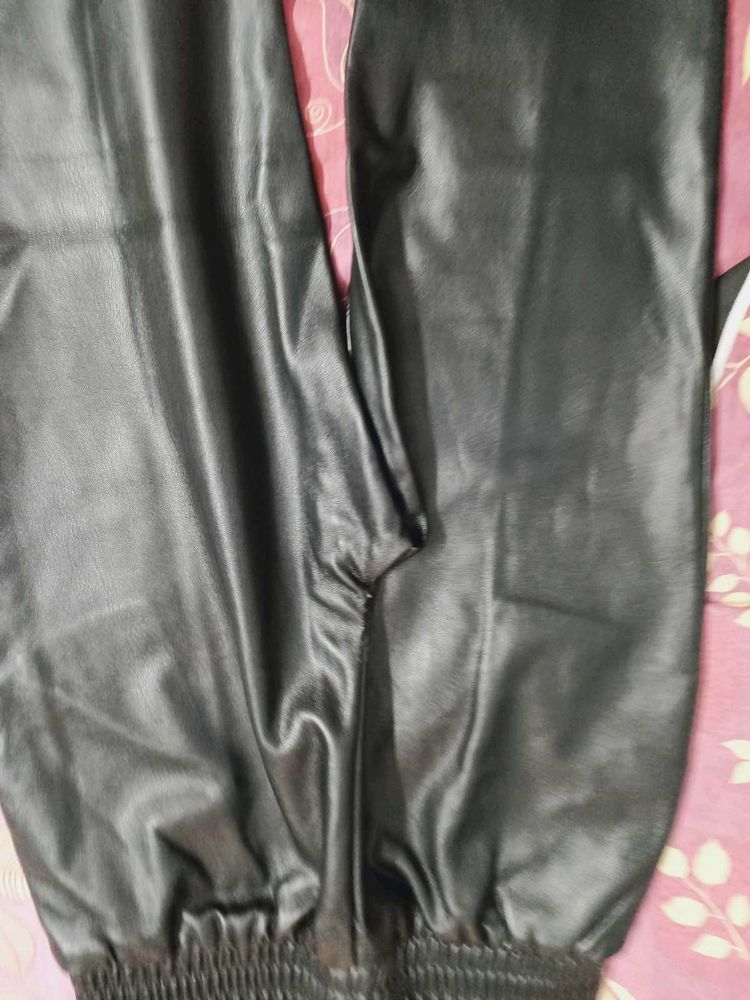 Black Faux Leather Pants