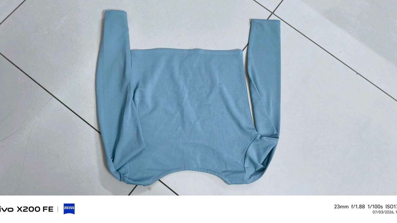 Blue Long Sleeve Top