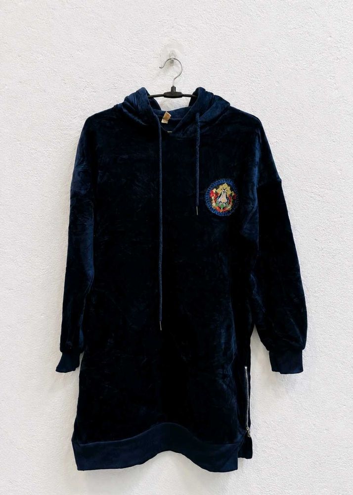 Turkey imported Velvet Hoodie Dress