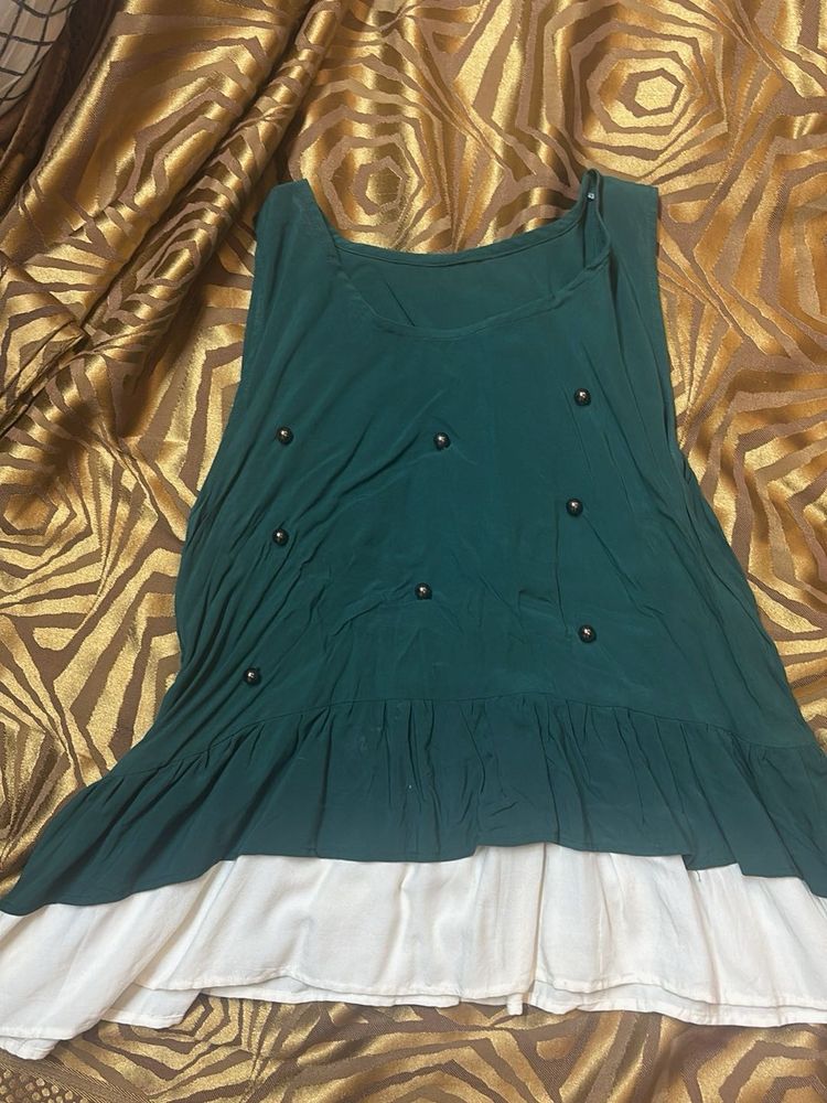 Emerald Green Layered Kurta
