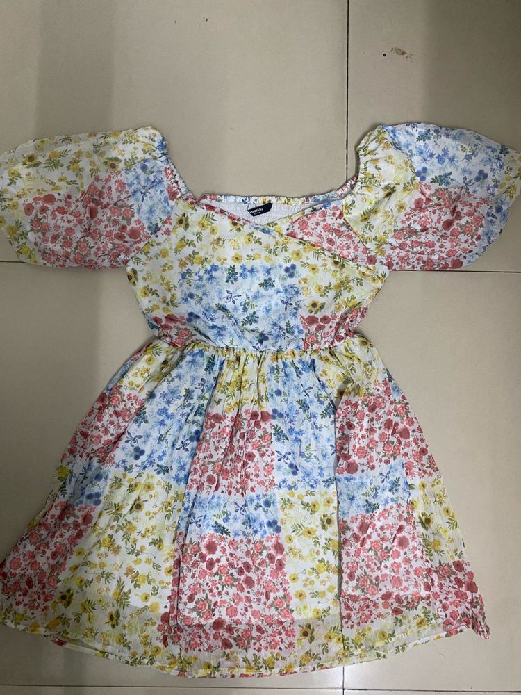 Bohemian Patchwork Floral Dress