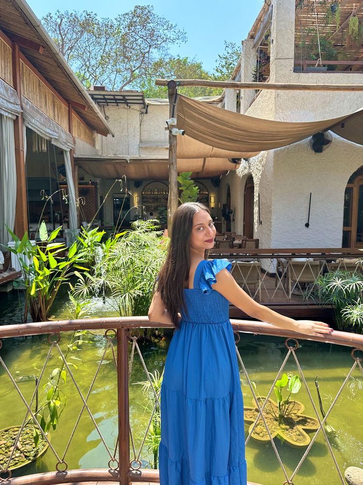 Chic Blue Tiered Maxi Dress