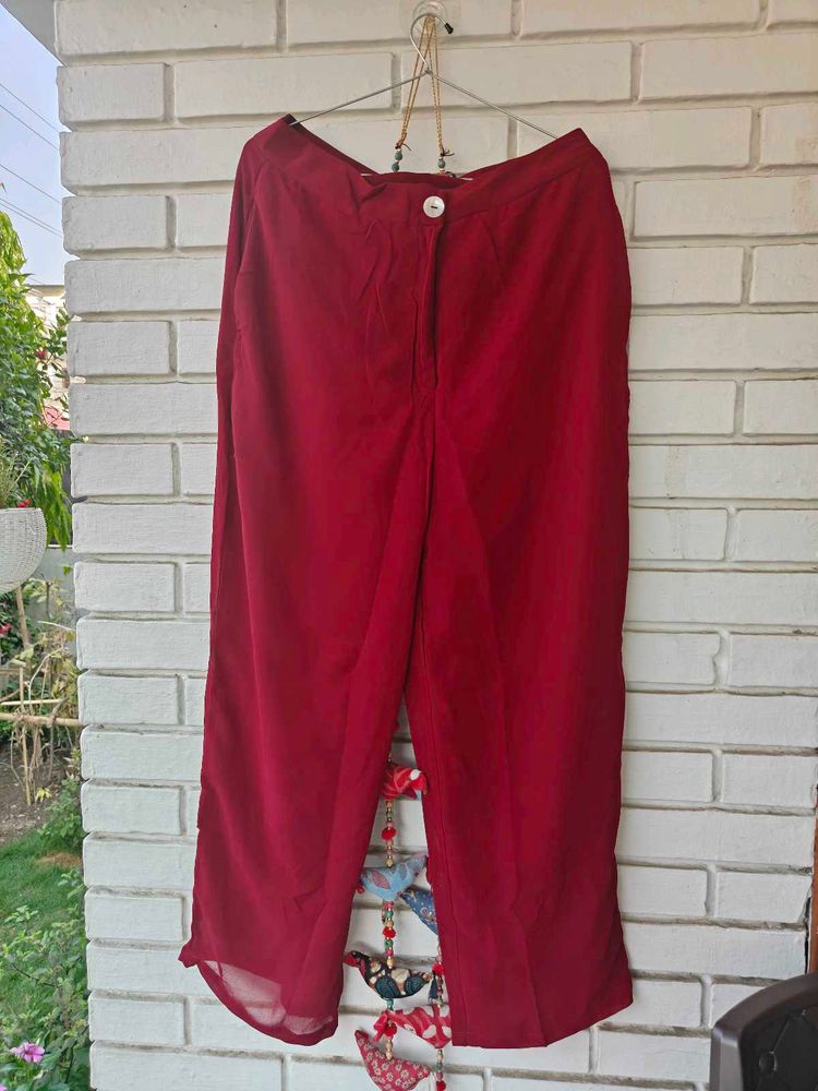 4 Stylish Red Palazzo Pants