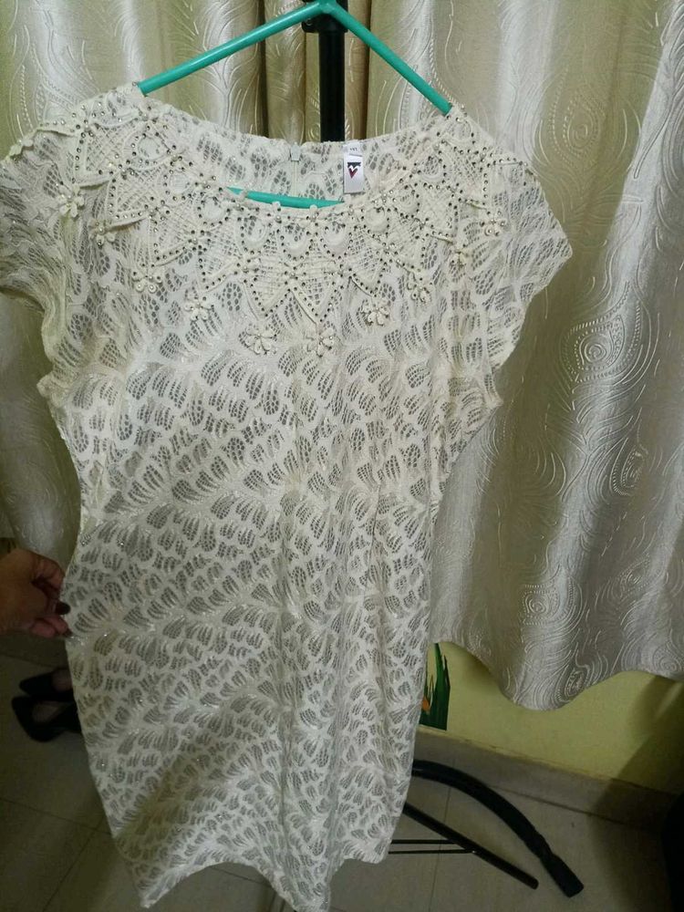 Sheer Lace Tunic Top