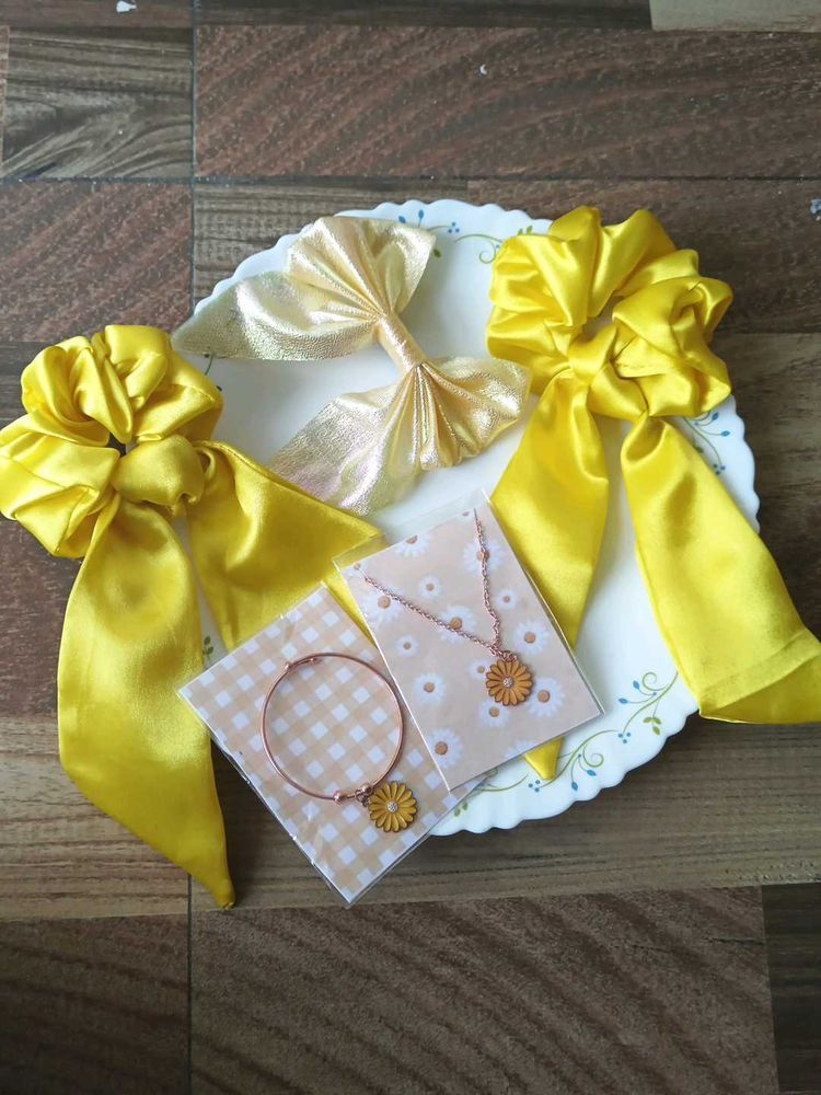 yellow colour new combo accessories