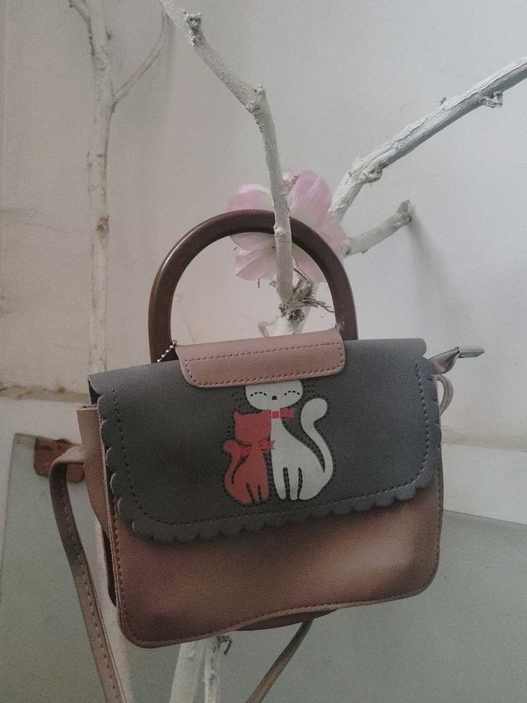 Cute Cat Design Shoulder Bag