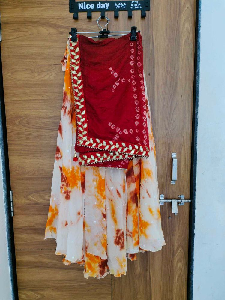 Vibrant Tie-Dye Lehenga Choli Set