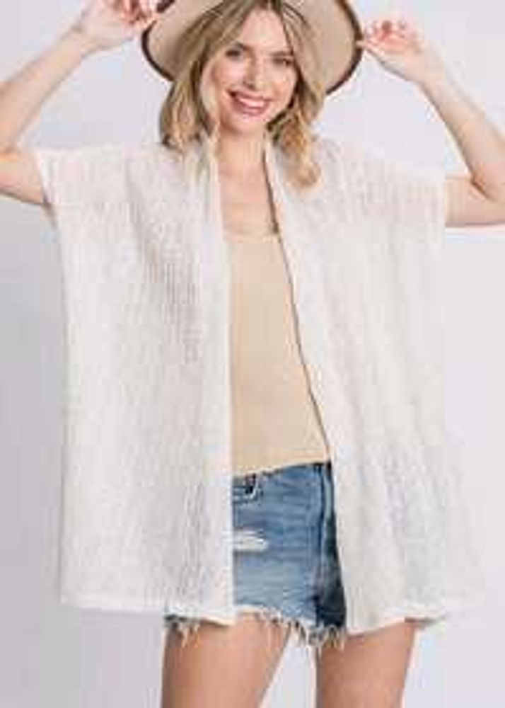 Chic White Kimono Cardigan
