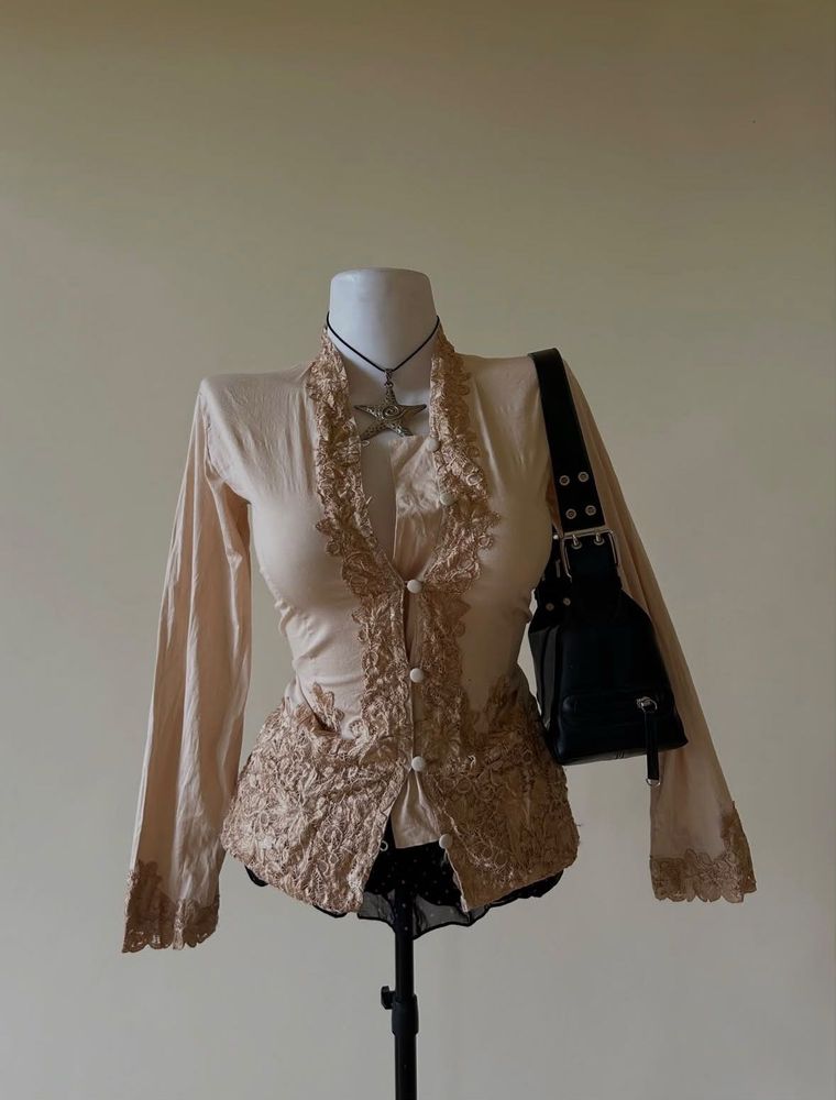 Vintage Lace Blouse 🤎🕯️ | Coquette / Fairycore /