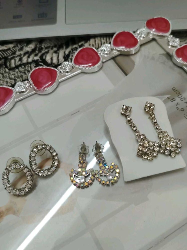 Sparkling Earrings &amp; Bracelet Set