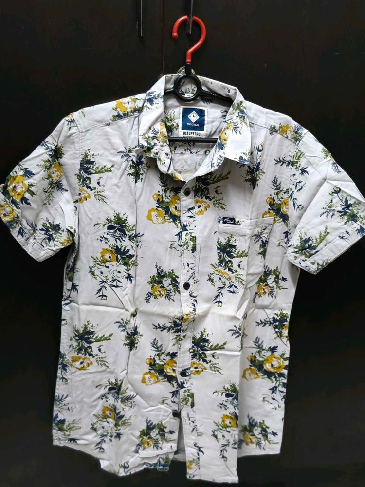 Men's Short Sleeve Floral Print Shirt