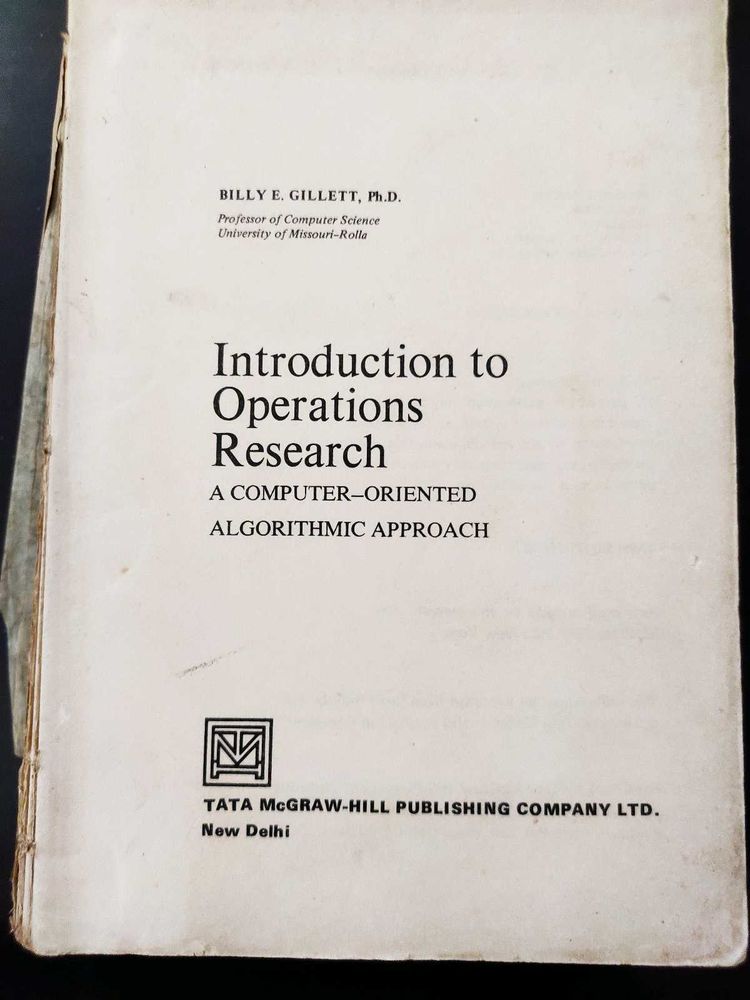 Introduction To Operations Research