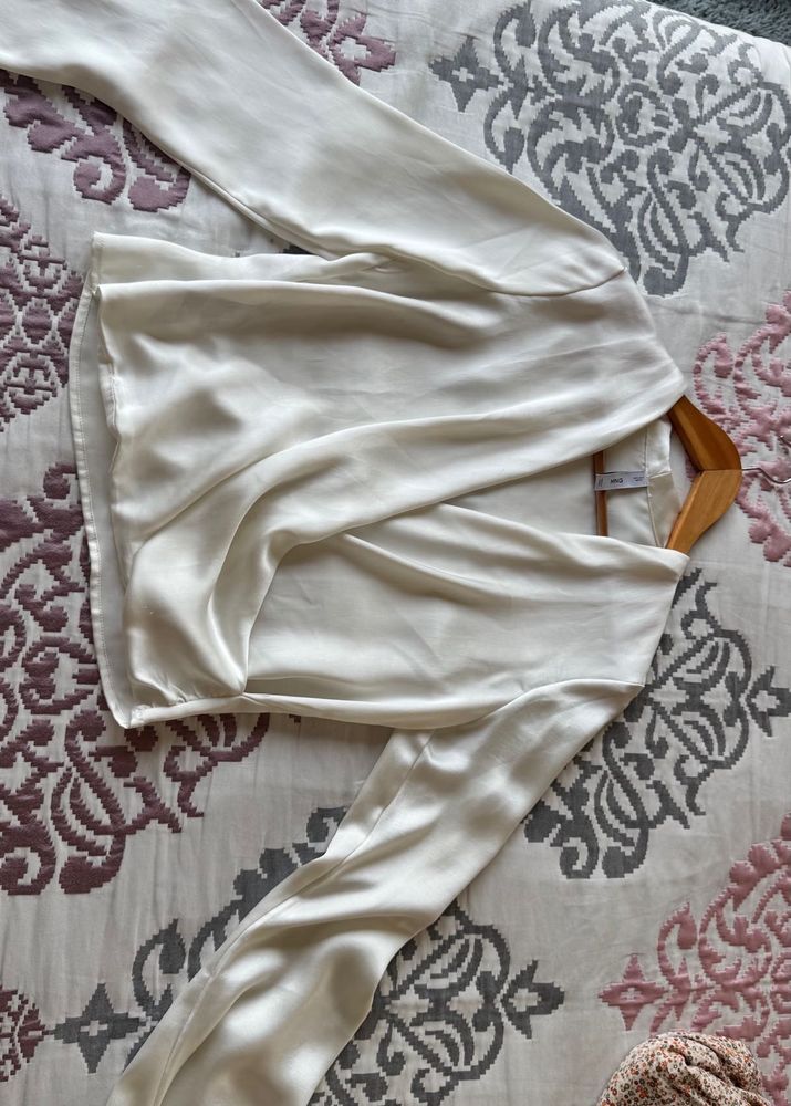 Elegant Satin Wrap Top