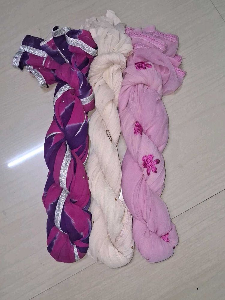 Set of 3 Scarves/Dupattas