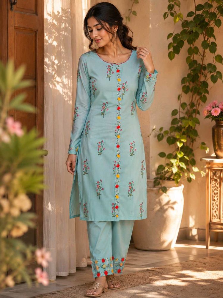 Beautiful Light Blue Kurta Set