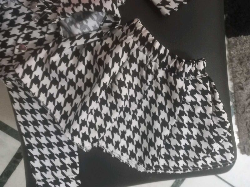 Houndstooth Print Co-ord Set