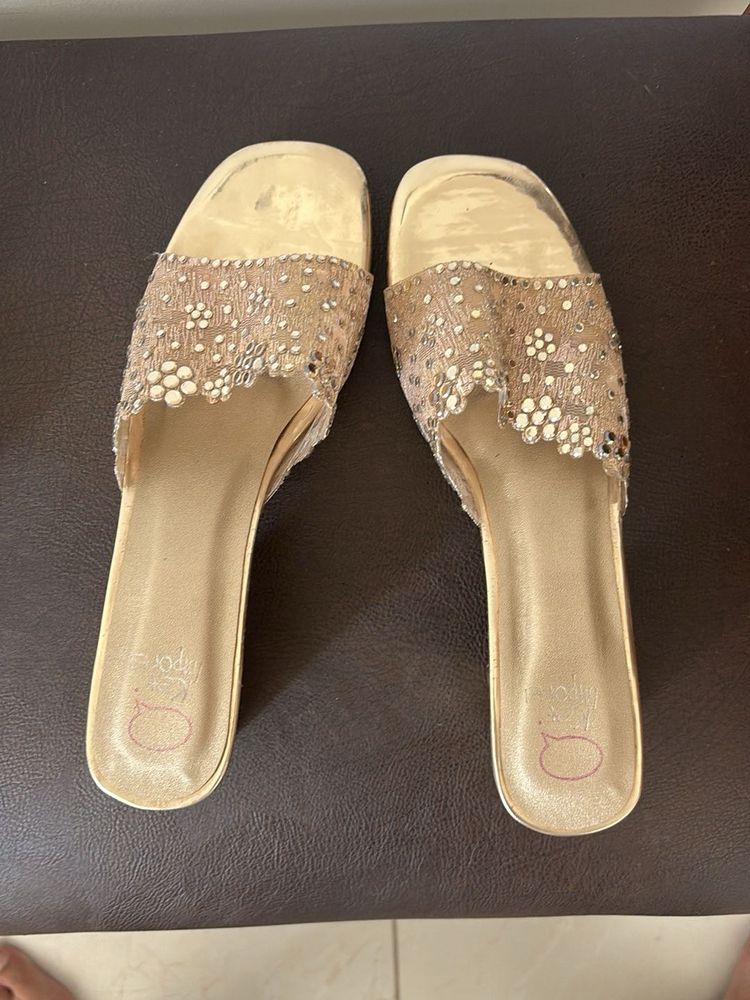 Embellished Slip-On Sandals