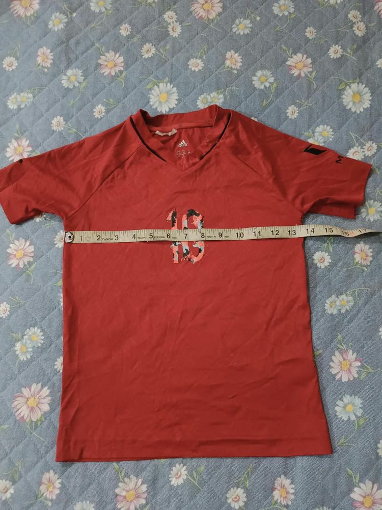 Adidas Red Graphic T-Shirt