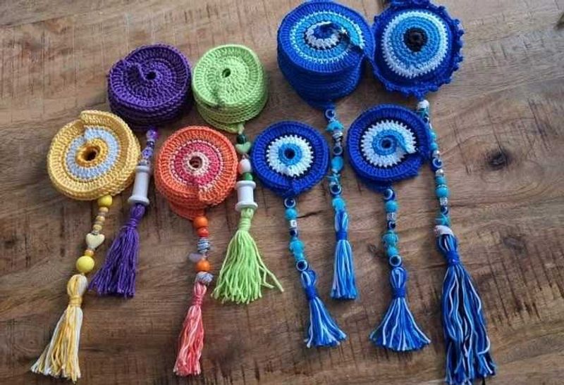 Crochet Evil Eye Decor