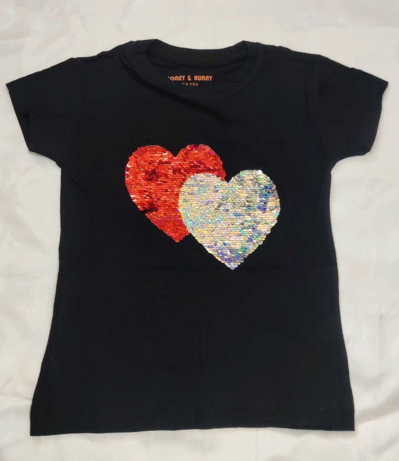 T-Shirt with  Sequins 3-4 years