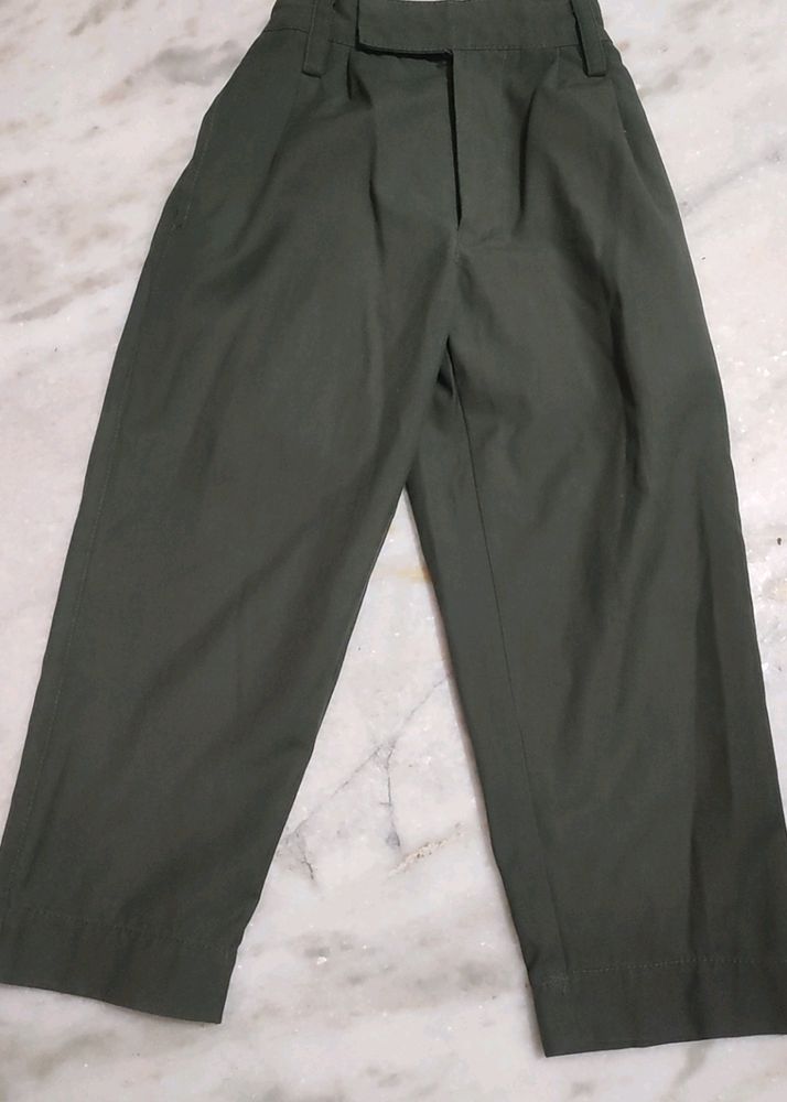 Olive Mehandi Color Pant For Baby Boy 3- 4 Year
