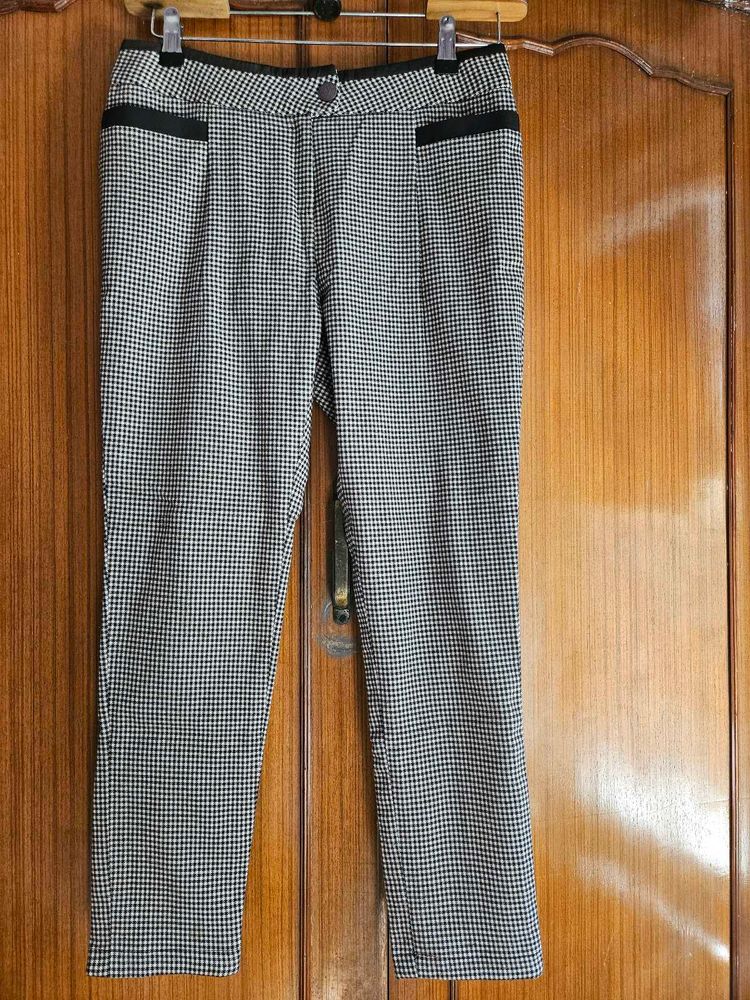 Imported Checked Woollen Trouser