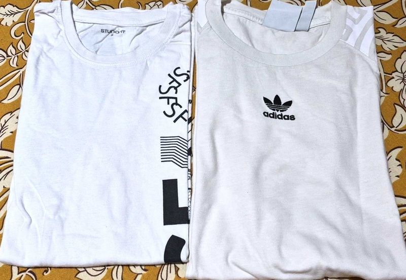 Bundle of 2 White Graphic Tees