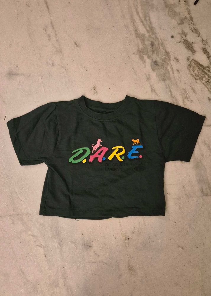 DARE Graphic Crop Top