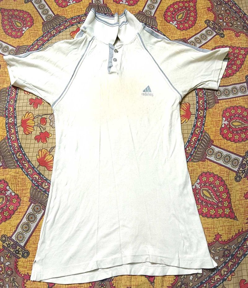 Adidas White Polo T-Shirt