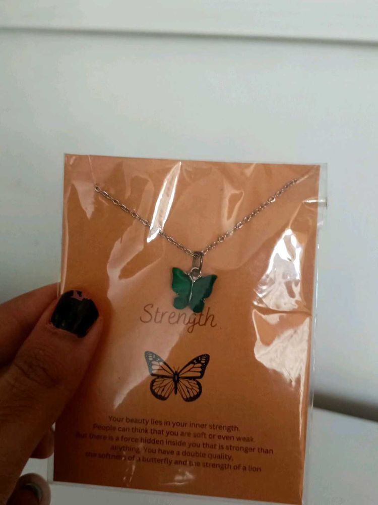 Green Butterfly Necklace
