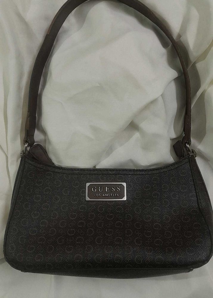 Vintage GUESS Monogram Baguette Shoulder Bag