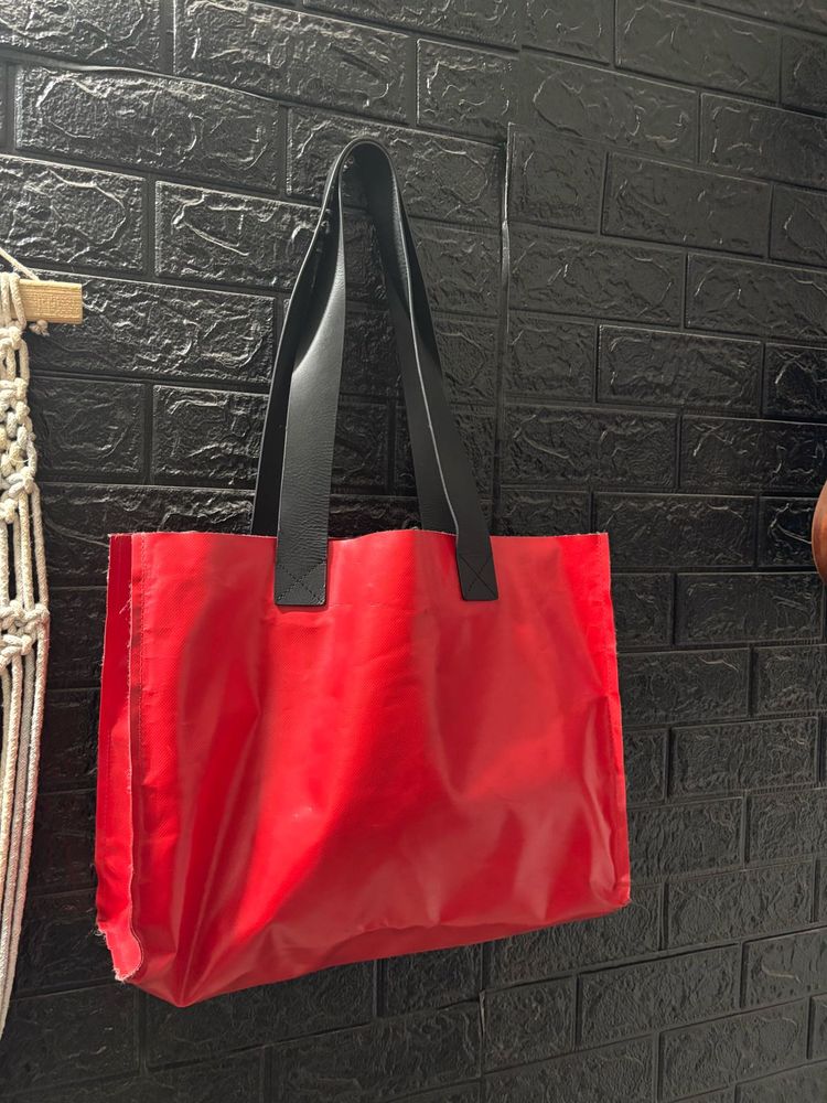 Vibrant Red Tote Bag