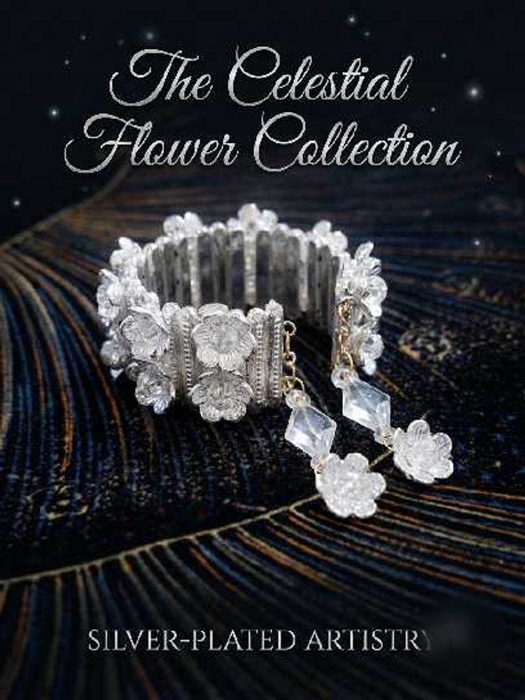 Silver Plated Floral kada or Bracelet