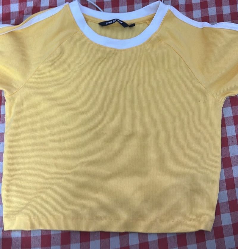 Cute Yellow Cropped Top