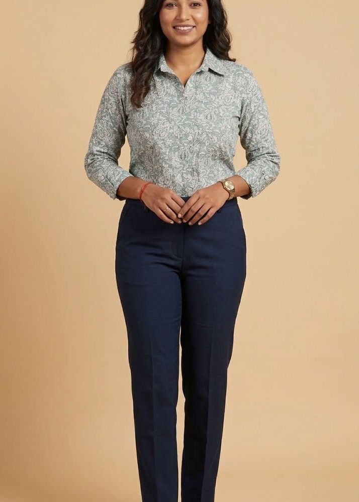 Vibrant Green Paisley Top- classy