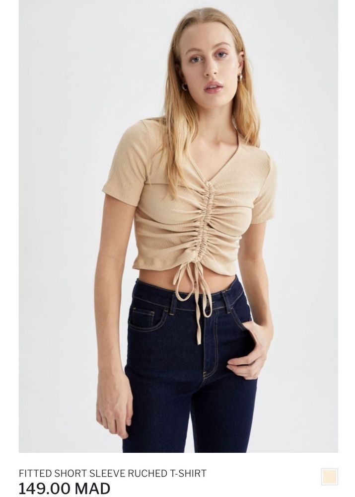 Ruched Short Sleeve T-shirt