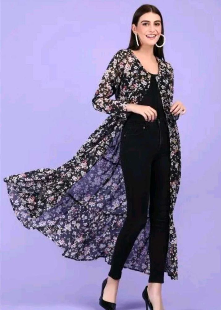 Women's Floral Long Shrug