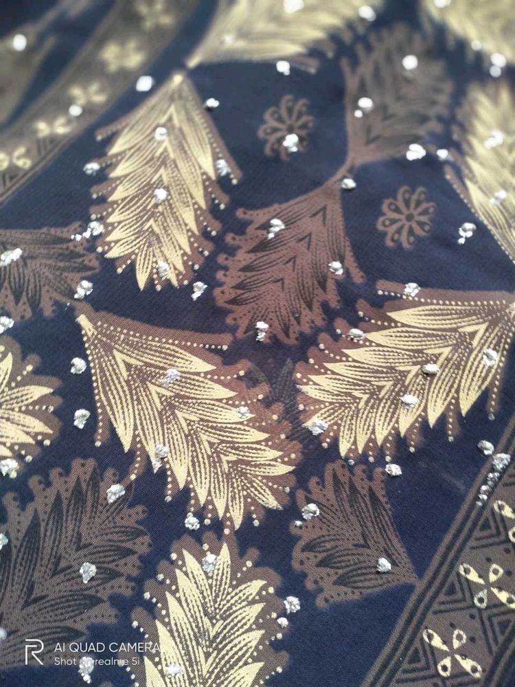 Offer For Today Elegant Black Saree Stones